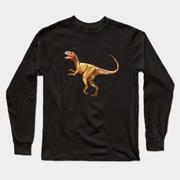 Dinosaur Lowpoly Long Sleeve T-Shirt by tsign703